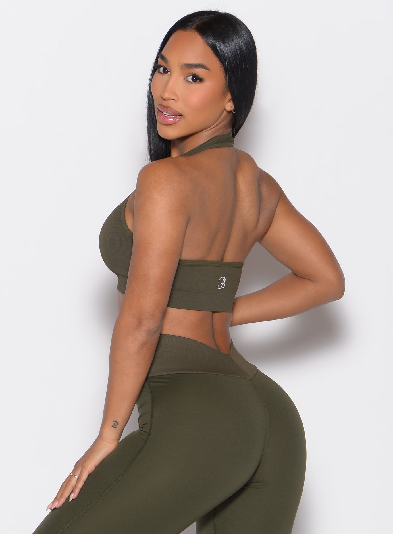 Rib Backless Bra - Image 2