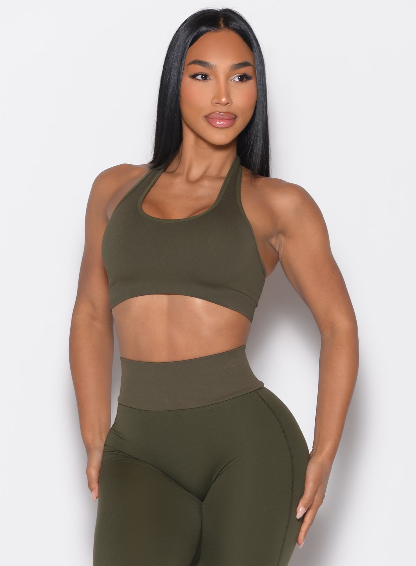 Rib Backless Bra - Image 5