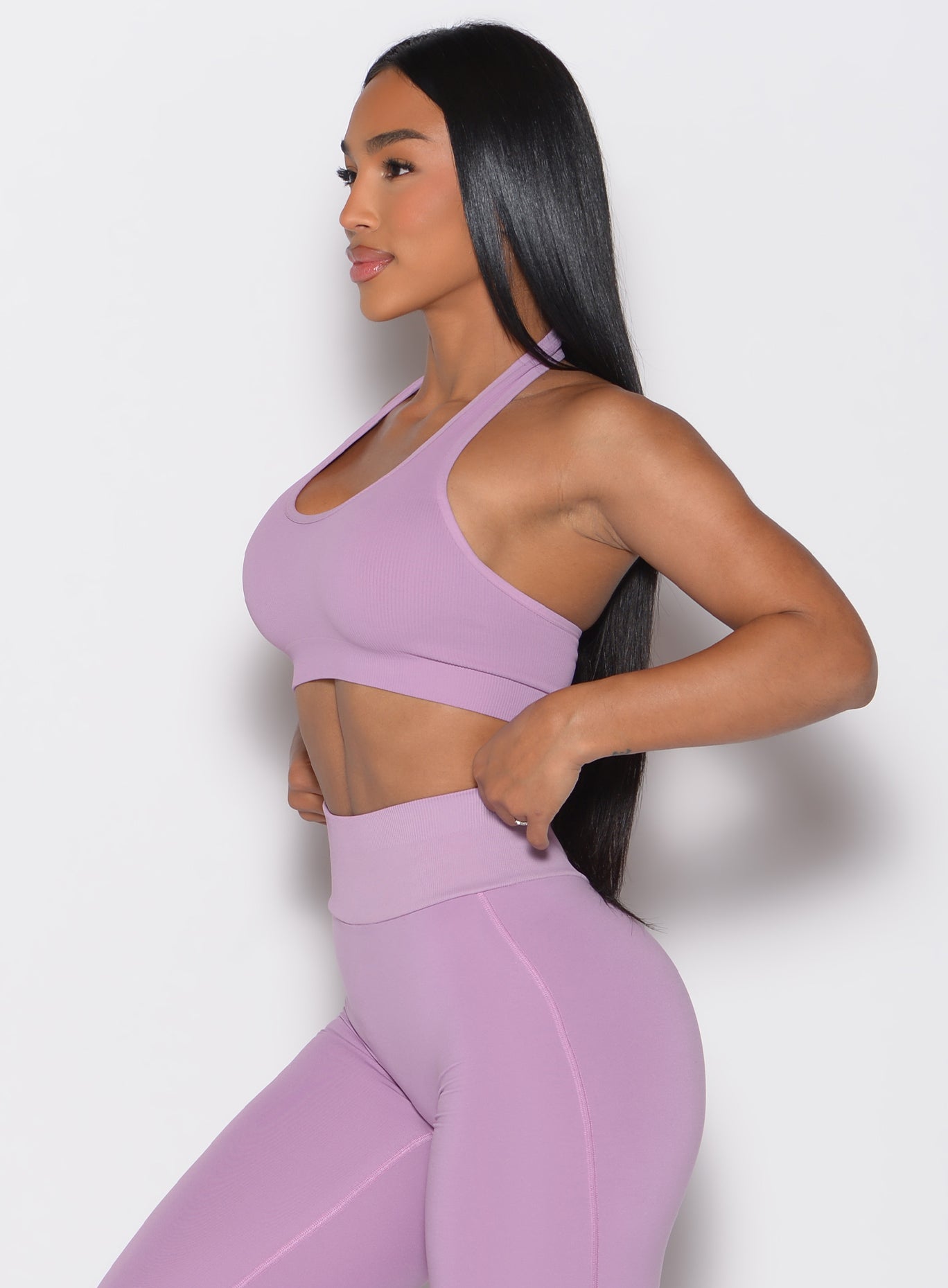 Rib Backless Bra - Image 5